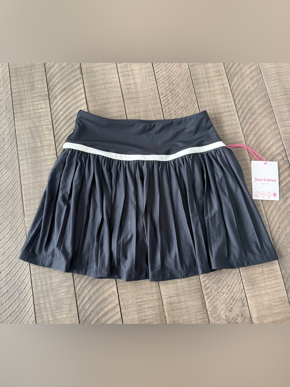 Juicy Couture Black Skater Skirt with White Trim